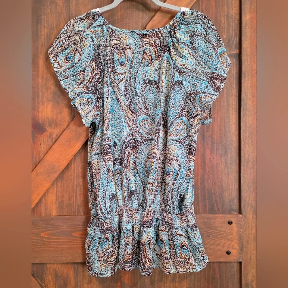 Wrangler Rock 47 Semi Sheer Blouse Size XXL - Picture 3 of 3